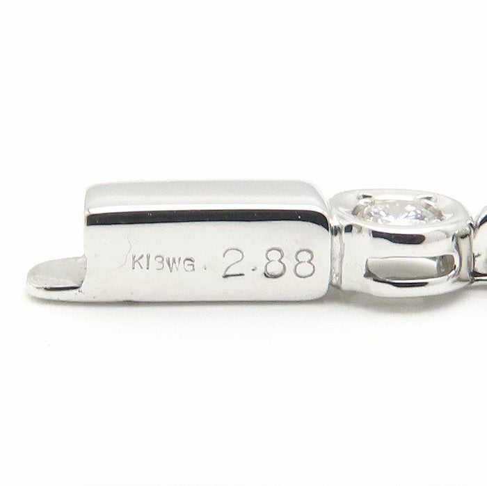LINE ライン ダイヤモンド ブレスレット ダイヤモンド2.88ct K18WG ホワイトゴールド レディース/295508【中古】【BJ】