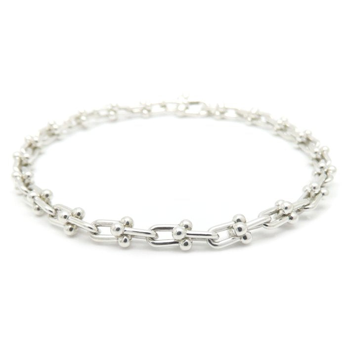 TIFFANY&Co. ティファニー ハードウェア マイクロリンク ブレスレット 17cm シルバー925 レディース/295553【中古】【BJ】