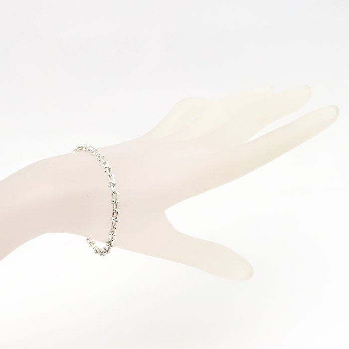 TIFFANY&Co. ティファニー ハードウェア マイクロリンク ブレスレット 17cm シルバー925 レディース/295553【中古】【BJ】