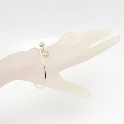 TIFFANY&Co. ティファニー ダブルハート バングル シルバー925xK18YG イエローゴールド レディース/295556【中古】【BJ】