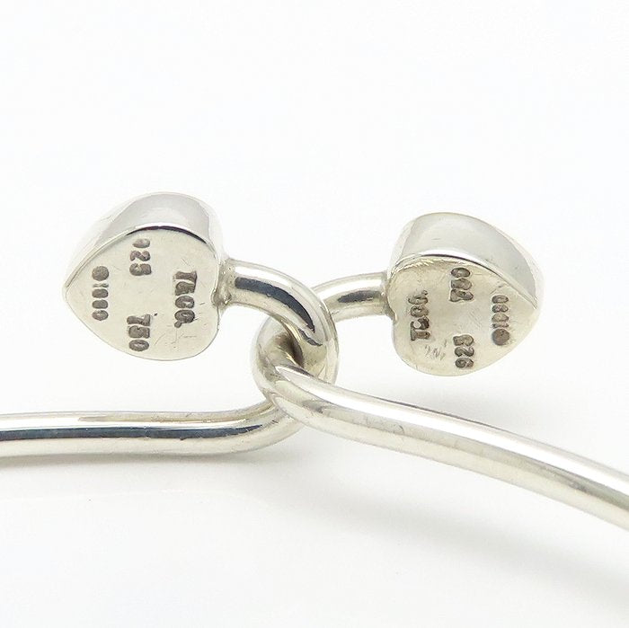 TIFFANY&Co. ティファニー ダブルハート バングル シルバー925xK18YG イエローゴールド レディース/295556【中古】【BJ】