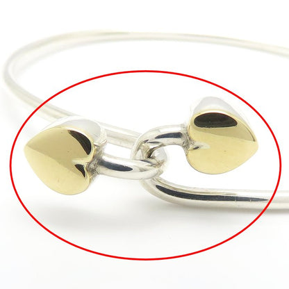 TIFFANY&Co. ティファニー ダブルハート バングル シルバー925xK18YG イエローゴールド レディース/295556【中古】【BJ】