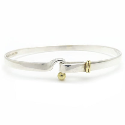 TIFFANY&Co. ティファニー フック＆アイ バングル シルバー925xK18YG イエローゴールド レディース/295557【中古】【BJ】