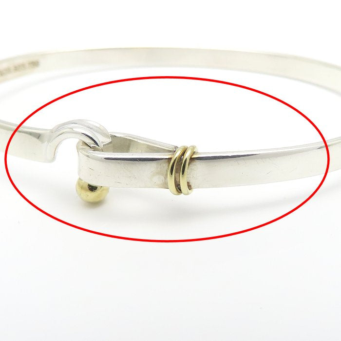TIFFANY&Co. ティファニー フック＆アイ バングル シルバー925xK18YG イエローゴールド レディース/295557【中古】【BJ】