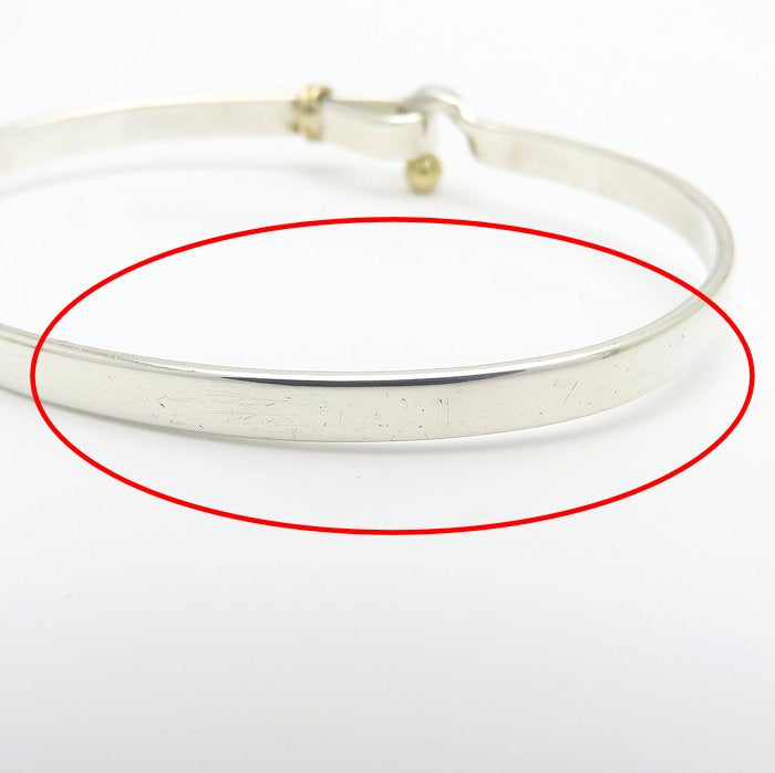 TIFFANY&Co. ティファニー フック＆アイ バングル シルバー925xK18YG イエローゴールド レディース/295557【中古】【BJ】