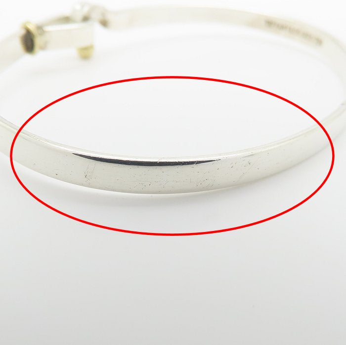 TIFFANY&Co. ティファニー フック＆アイ バングル シルバー925xK18YG イエローゴールド レディース/295557【中古】【BJ】