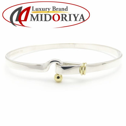 TIFFANY&Co. ティファニー フック＆アイ バングル シルバー925xK18YG イエローゴールド レディース/295558【中古】【BJ】