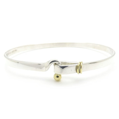 TIFFANY&Co. ティファニー フック＆アイ バングル シルバー925xK18YG イエローゴールド レディース/295559【中古】【BJ】