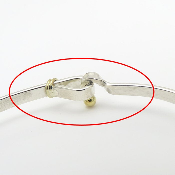 TIFFANY&Co. ティファニー フック＆アイ バングル シルバー925xK18YG イエローゴールド レディース/295559【中古】【BJ】