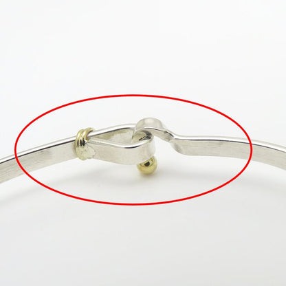 TIFFANY&Co. ティファニー フック＆アイ バングル シルバー925xK18YG イエローゴールド レディース/295559【中古】【BJ】