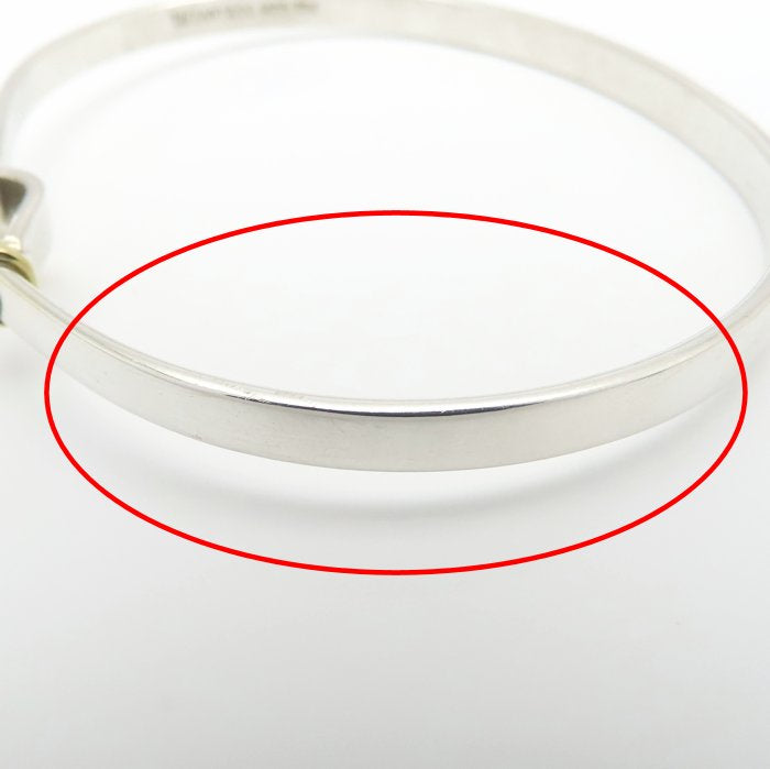 TIFFANY&Co. ティファニー フック＆アイ バングル シルバー925xK18YG イエローゴールド レディース/295559【中古】【BJ】