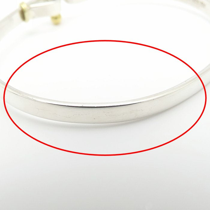 TIFFANY&Co. ティファニー フック＆アイ バングル シルバー925xK18YG イエローゴールド レディース/295559【中古】【BJ】