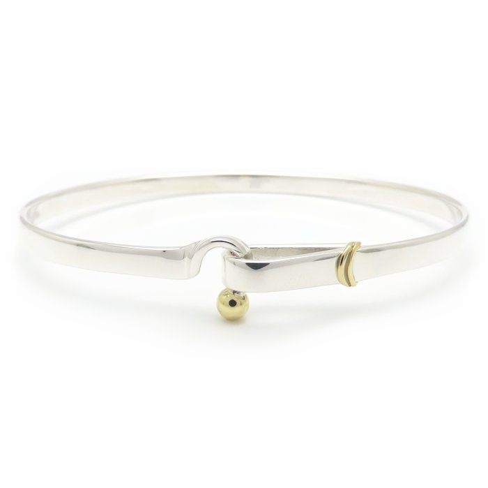 TIFFANY&Co. ティファニー フック＆アイ バングル シルバー925xK18YG イエローゴールド レディース/295560【中古】【BJ】