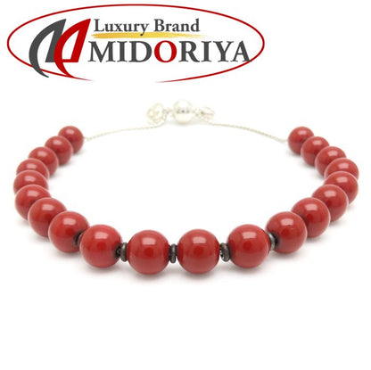 GUCCI グッチ インターロッキングハート ウッドビーズ ブレスレット #17 シルバー925 レディース/295563【中古】【BJ】