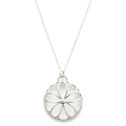 TIFFANY&Co. ティファニー フラワーサークル ネックレス 1Pダイヤモンド シルバー925 レディース/295572【中古】【BJ】