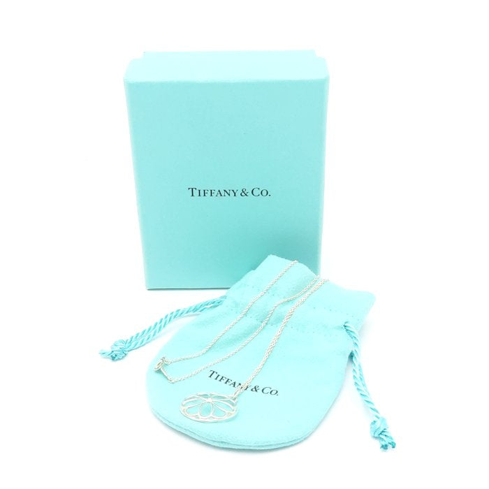 TIFFANY&Co. ティファニー フラワーサークル ネックレス 1Pダイヤモンド シルバー925 レディース/295572【中古】【BJ】
