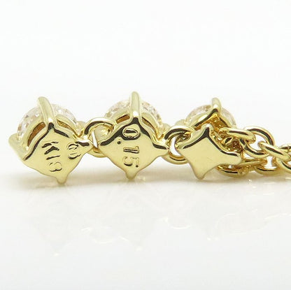 MIKIMOTO ミキモト ダイヤモンド ネックレス スリーポイントダイヤモンド 0.15ct K18YG イエローゴールド レディース/295575【中古】【BJ】
