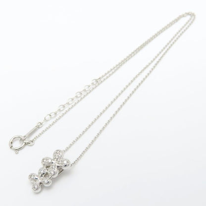 TASAKI 田崎真珠 ダイヤモンド ネックレス フラワーモチーフ ダイヤモンド0.11ct K18WG ホワイトゴールド レディース/295576【中古】【BJ】