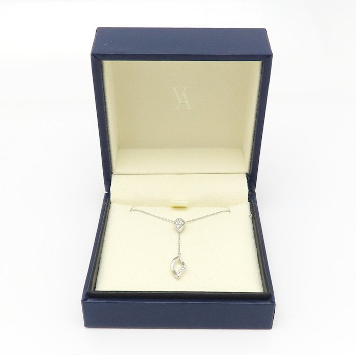 VENDOME Aoyama ヴァンドーム青山 ダイヤモンド ネックレス Y字モチーフ Pt950プラチナxPt850プラチナ レディース/295579【中古】【BJ】