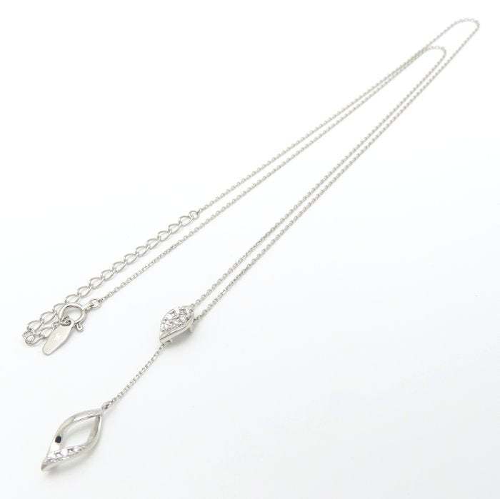 VENDOME Aoyama ヴァンドーム青山 ダイヤモンド ネックレス Y字モチーフ Pt950プラチナxPt850プラチナ レディース/295579【中古】【BJ】