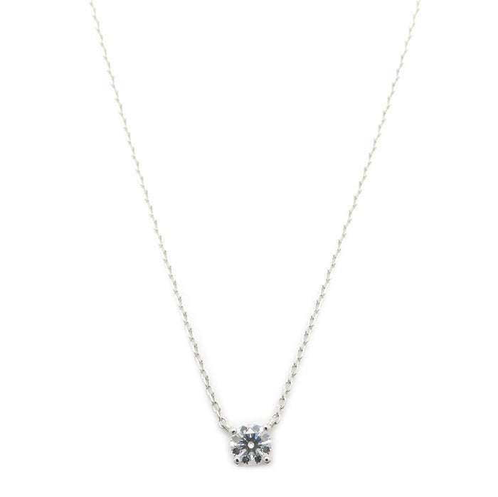 VENDOME Aoyama ヴァンドーム青山 ダイヤモンド ネックレス 一粒ダイヤモンド0.187ct F.SI1.3Excellent Pt950プラチナxPt850プラチナ レディース/295580【中古】【BJ】
