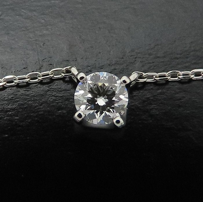 VENDOME Aoyama ヴァンドーム青山 ダイヤモンド ネックレス 一粒ダイヤモンド0.187ct F.SI1.3Excellent Pt950プラチナxPt850プラチナ レディース/295580【中古】【BJ】