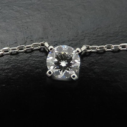 VENDOME Aoyama ヴァンドーム青山 ダイヤモンド ネックレス 一粒ダイヤモンド0.187ct F.SI1.3Excellent Pt950プラチナxPt850プラチナ レディース/295580【中古】【BJ】