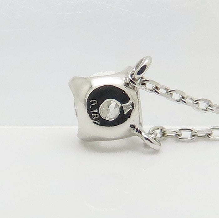 VENDOME Aoyama ヴァンドーム青山 ダイヤモンド ネックレス 一粒ダイヤモンド0.187ct F.SI1.3Excellent Pt950プラチナxPt850プラチナ レディース/295580【中古】【BJ】