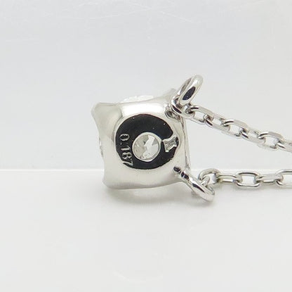VENDOME Aoyama ヴァンドーム青山 ダイヤモンド ネックレス 一粒ダイヤモンド0.187ct F.SI1.3Excellent Pt950プラチナxPt850プラチナ レディース/295580【中古】【BJ】