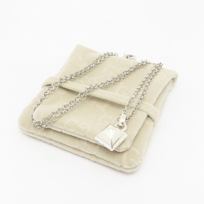 GUCCI グッチ ディアマンテピラミッドスタッズ ネックレス シルバー925 レディース/295582【中古】【BJ】