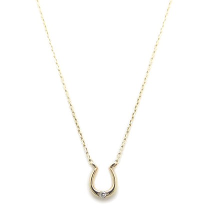 Jouete ジュエッテ ホースシュー ネックレス 1Pダイヤモンド K10YG イエローゴールド/295584【中古】【BJ】