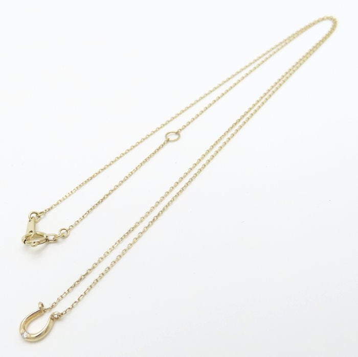 Jouete ジュエッテ ホースシュー ネックレス 1Pダイヤモンド K10YG イエローゴールド/295584【中古】【BJ】