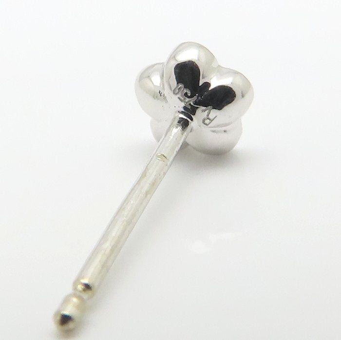 Ponte Vecchio ポンテヴェキオ ダイヤモンド ピアス フラワーモチーフ ダイヤモンド0.08ct ブラックダイヤモンド0.01ct 片方のみ K18WG ホワイトゴールド レディース/295590【中古】【BJ】