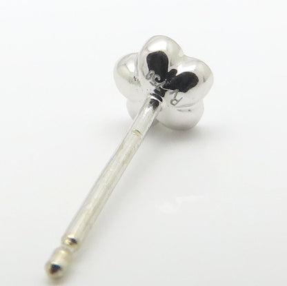 Ponte Vecchio ポンテヴェキオ ダイヤモンド ピアス フラワーモチーフ ダイヤモンド0.08ct ブラックダイヤモンド0.01ct 片方のみ K18WG ホワイトゴールド レディース/295590【中古】【BJ】
