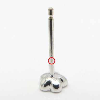 Ponte Vecchio ポンテヴェキオ ダイヤモンド ピアス フラワーモチーフ ダイヤモンド0.08ct ブラックダイヤモンド0.01ct 片方のみ K18WG ホワイトゴールド レディース/295590【中古】【BJ】