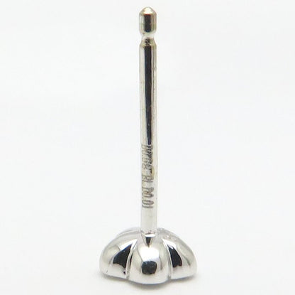 Ponte Vecchio ポンテヴェキオ ダイヤモンド ピアス フラワーモチーフ ダイヤモンド0.08ct ブラックダイヤモンド0.01ct 片方のみ K18WG ホワイトゴールド レディース/295590【中古】【BJ】