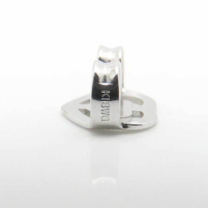 Ponte Vecchio ポンテヴェキオ ダイヤモンド ピアス フラワーモチーフ ダイヤモンド0.08ct ブラックダイヤモンド0.01ct 片方のみ K18WG ホワイトゴールド レディース/295590【中古】【BJ】