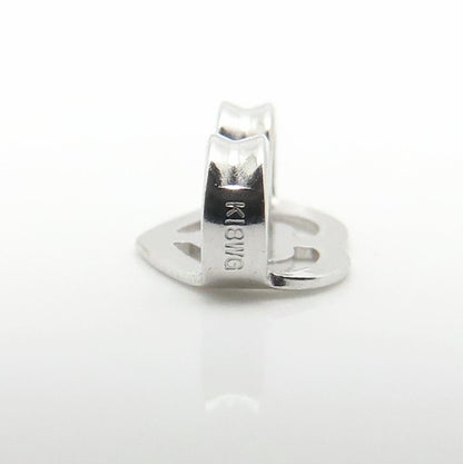Ponte Vecchio ポンテヴェキオ ダイヤモンド ピアス フラワーモチーフ ダイヤモンド0.08ct ブラックダイヤモンド0.01ct 片方のみ K18WG ホワイトゴールド レディース/295590【中古】【BJ】