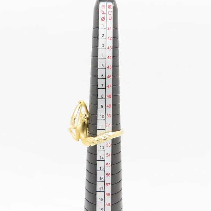 Carrera y Carrera カレライカレラ マーメイド リング 指輪 人魚 クオーツ 12号 K18YG イエローゴールド レディース/295593【中古】【BJ】