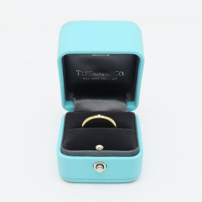 TIFFANY&Co. ティファニー スタッキングバンド リング 指輪 1Pダイヤモンド 13号 K18YG イエローゴールド レディース/295595【中古】【BJ】