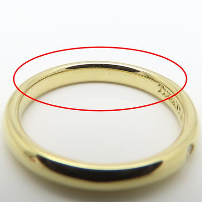 TIFFANY&Co. ティファニー スタッキングバンド リング 指輪 1Pダイヤモンド 13号 K18YG イエローゴールド レディース/295595【中古】【BJ】