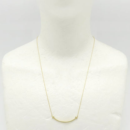 TIFFANY&Co. ティファニー Ｔスマイル ネックレス スモールモデル K18YG イエローゴールド レディース/295596【中古】【BJ】