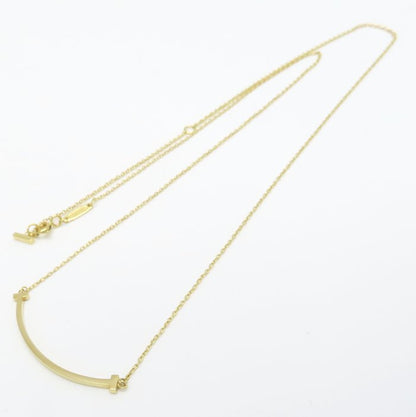 TIFFANY&Co. ティファニー Ｔスマイル ネックレス スモールモデル K18YG イエローゴールド レディース/295596【中古】【BJ】