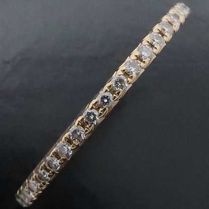 TIFFANY&Co. ティファニー メトロ フルサークル リング 指輪 ダイヤモンド 11.5号 K18PG ピンクゴールド レディース/295598【中古】【BJ】