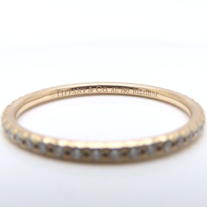 TIFFANY&Co. ティファニー メトロ フルサークル リング 指輪 ダイヤモンド 11.5号 K18PG ピンクゴールド レディース/295598【中古】【BJ】