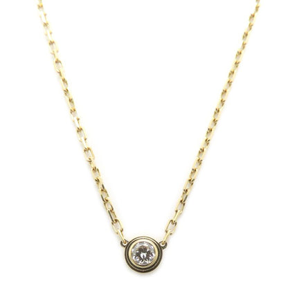 CARTIER カルティエ ディアマンレジェ SM ネックレス 1Pダイヤモンド K18YG イエローゴールド レディース/295600【中古】【BJ】