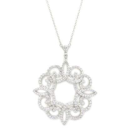 TIFFANY&Co. ティファニー エンチャント スクロール ネックレス ダイヤモンド Pt950プラチナ レディース/295605【中古】【BJ】