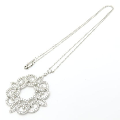 TIFFANY&Co. ティファニー エンチャント スクロール ネックレス ダイヤモンド Pt950プラチナ レディース/295605【中古】【BJ】