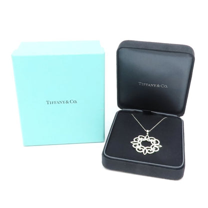 TIFFANY&Co. ティファニー エンチャント スクロール ネックレス ダイヤモンド Pt950プラチナ レディース/295605【中古】【BJ】