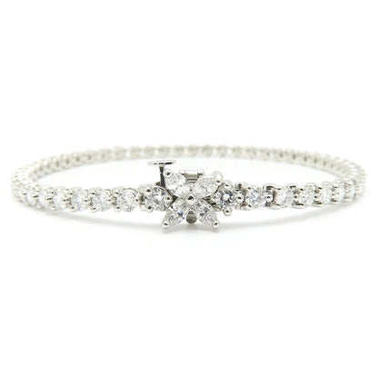 TIFFANY&Co. ティファニー ビクトリアライン ブレスレット ダイヤモンド Pt950プラチナ レディース/295606【中古】【BJ】